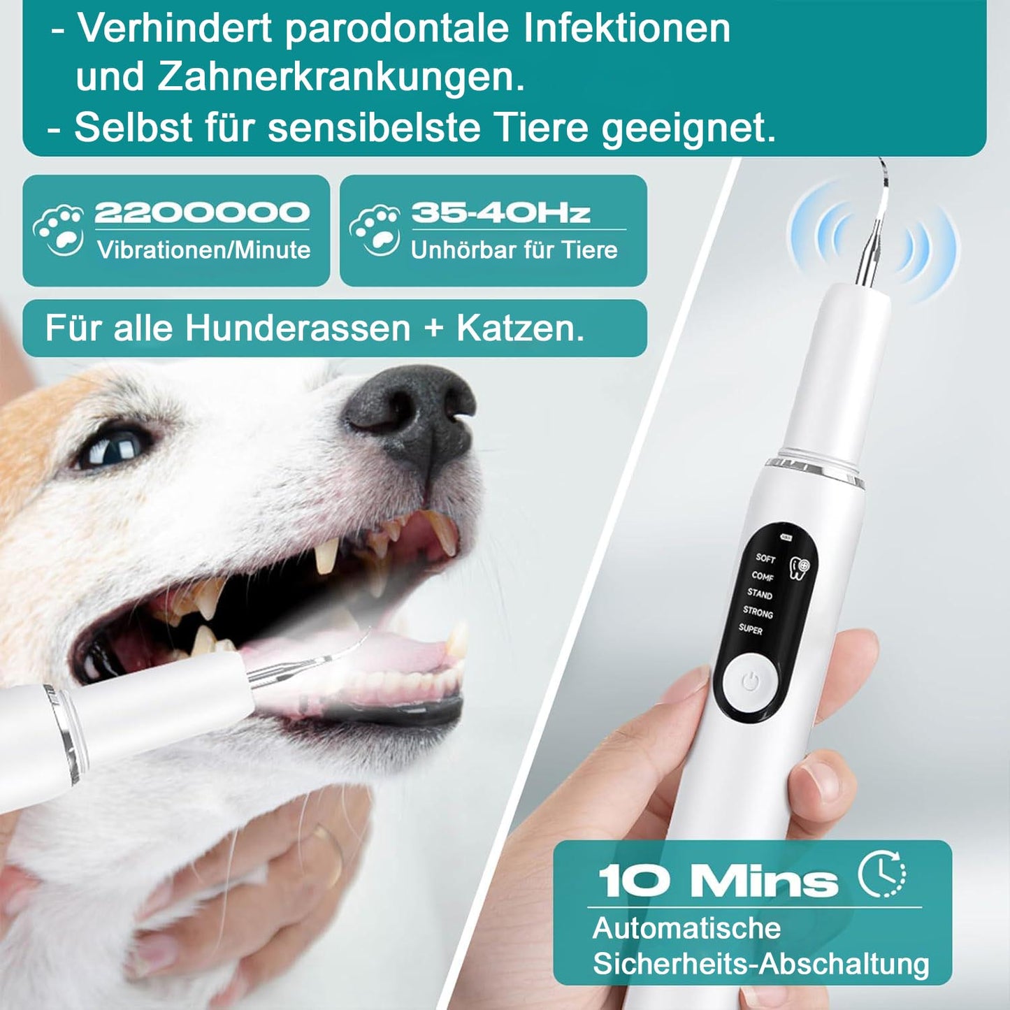 Ultraschall Zahn-Reiniger für Haustiere