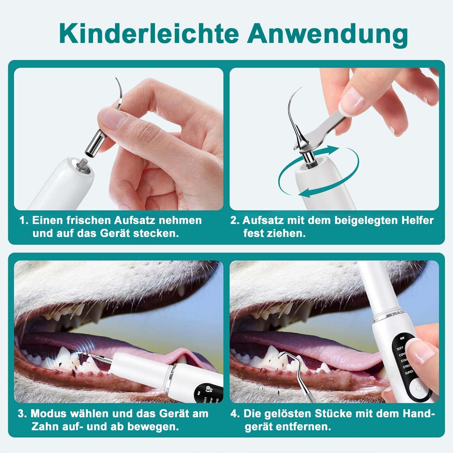 Ultraschall Zahn-Reiniger für Haustiere